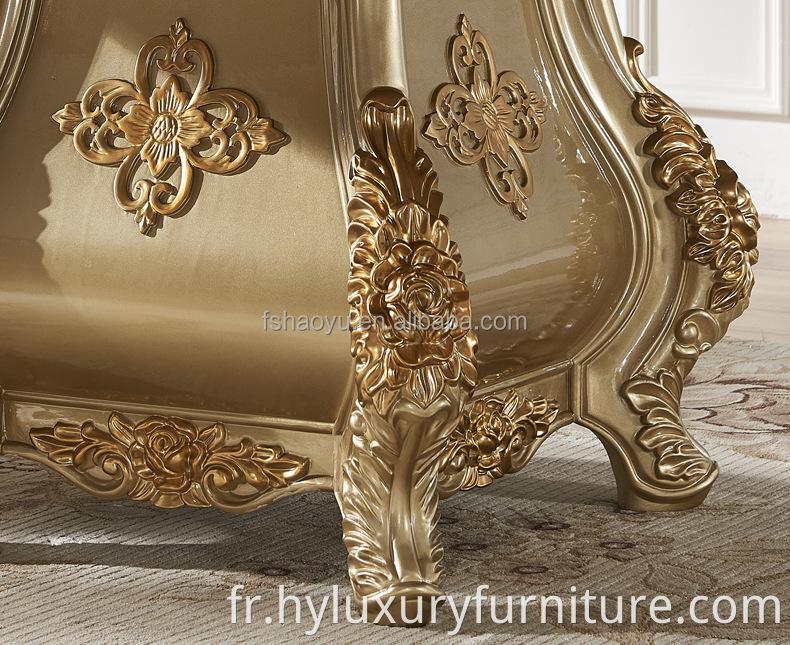 Meubles de maison royales chaises de salle à manger table à manger en marbre rectangulaire en cuir moderne